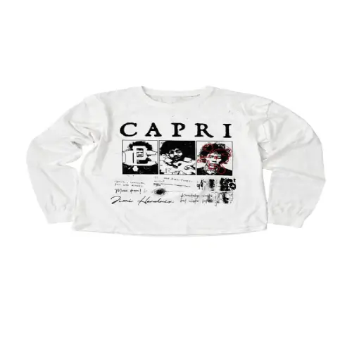 PROJECT CAPRI Capri White Long Sleeve front view in clean white finish