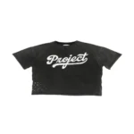 Project Capri Black T-Shirt front view with premium minimalist design