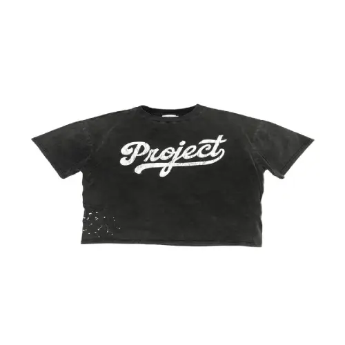 Project Capri Black T-Shirt front view with premium minimalist design