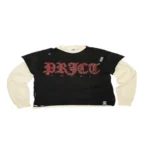 Project Capri Double Layer T-shirt Black front view showing layered streetwear design