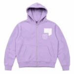 Front view of Project Capri Lavender Full Zip Hoodie