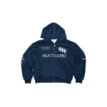 Project Capri PRJCT A04 Thermal Zip Blue Hoodie front view
