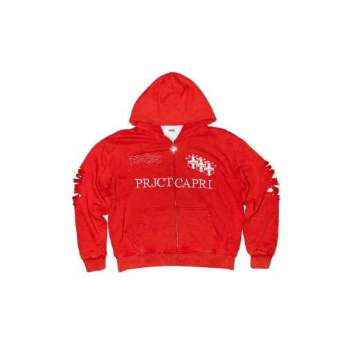 Project Capri PRJCT A04 - Thermal Zip Red Hoodie