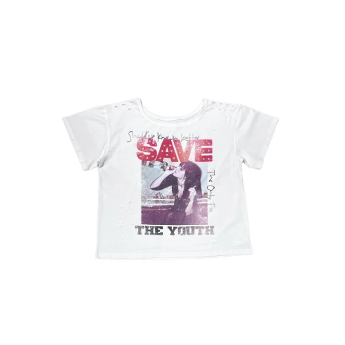 Project Capri Save The Youth Tee front view