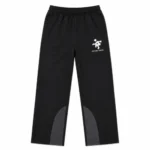 Front view of Project Capri Black Performance Sweatpants with athletic tapered fit
