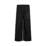Front view of Project Capri Black Sweatpants with relaxed tapered fit