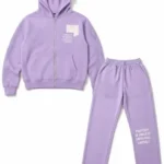 Front view of Project Capri Lavender Fleece Tracksuit Set