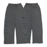 Front view of Project Capri Washed Graphic Sweatpants with vintage washed finish